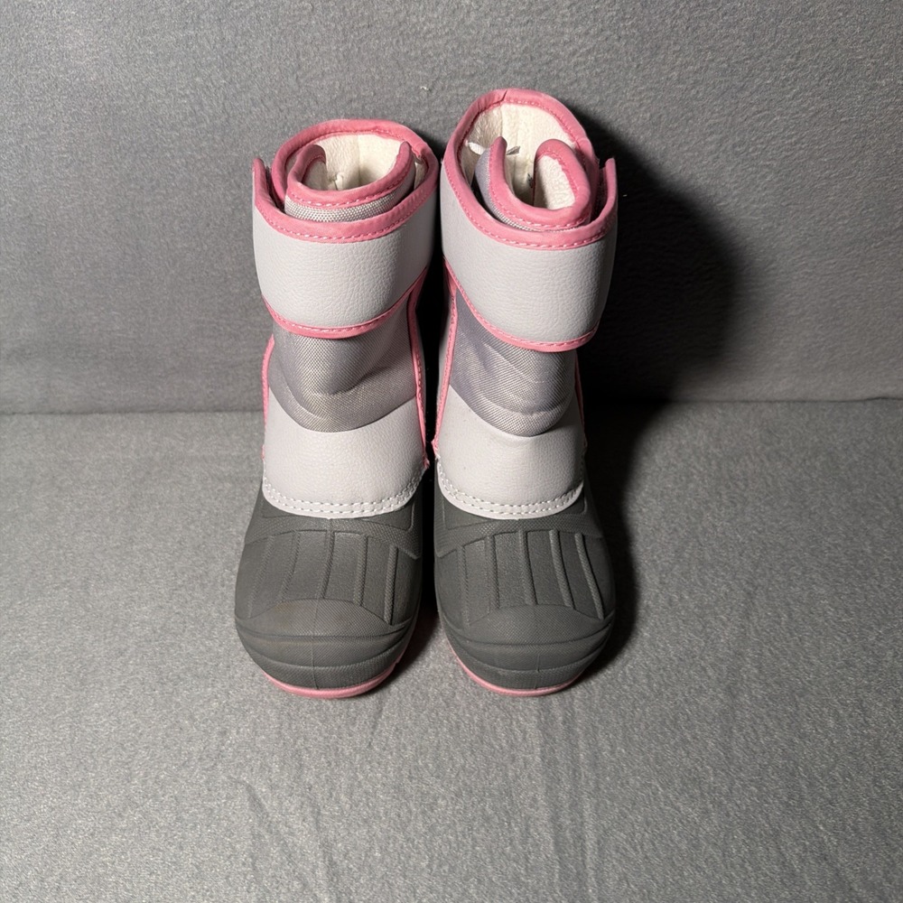 Cat & Jack Toddler Girls Winter Snow Boots Waterproof Warm Lined Gray Size 11